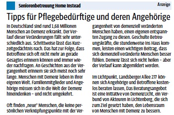 Artikel: Tipps für Pflegebedürftige und deren Angehörige