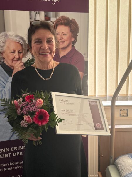 Urkunde für Pflegestunden