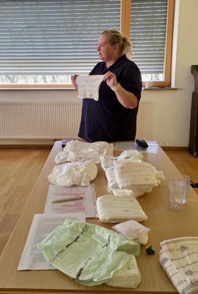 Schulungsbild mit Windeln