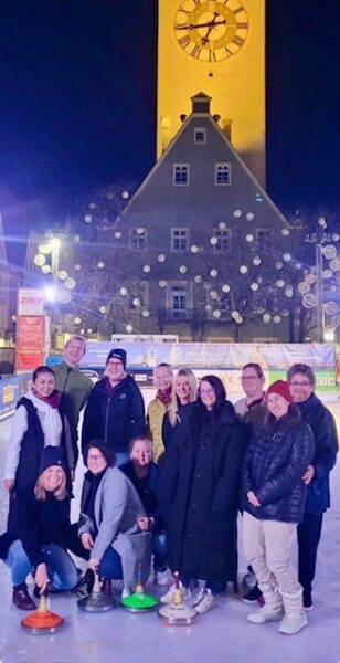 Gruppenfoto auf dem Eis